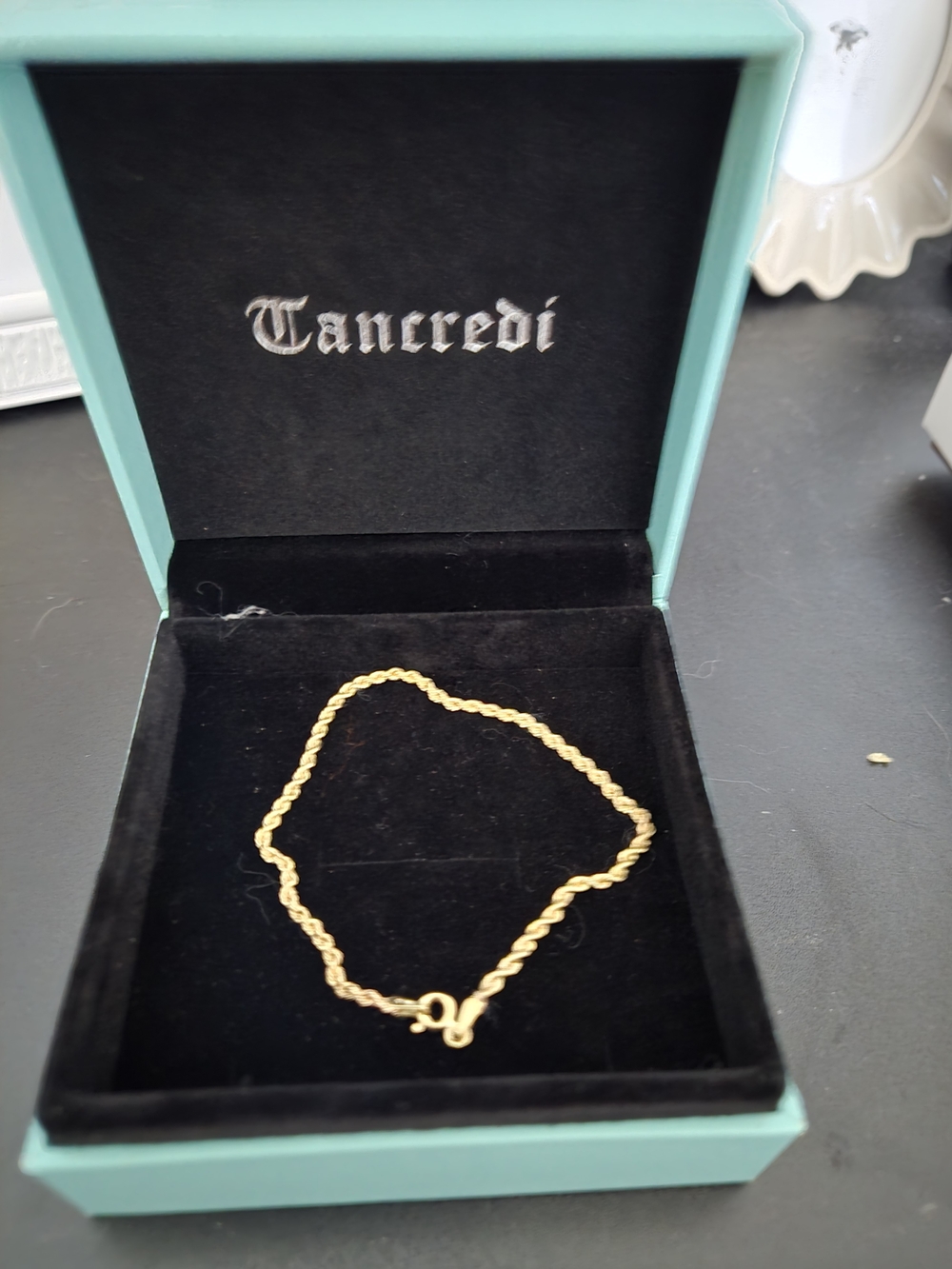 18K Yellow Gold Rope Chain Bracelet